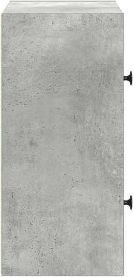 Dulap de Sufragerie de Pardoseală din Placă Aglomerată Gri Beton 40x24x52 cm