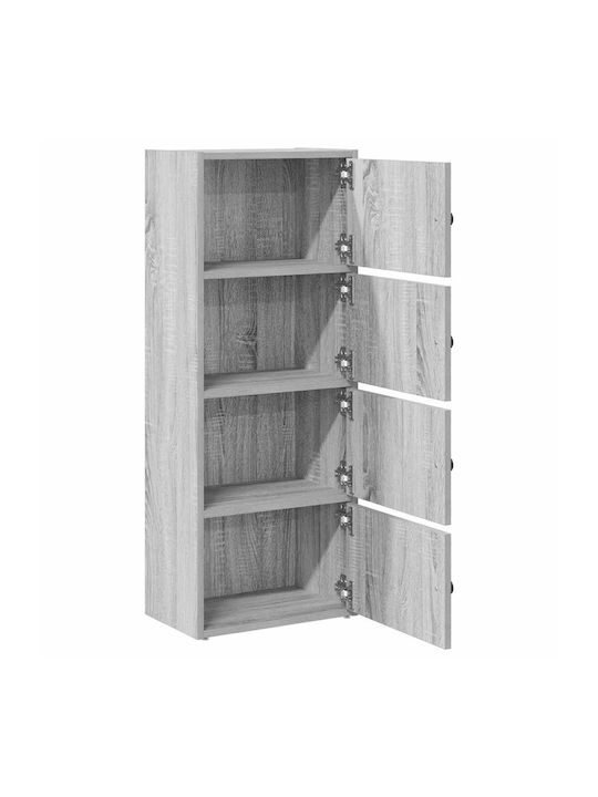 Living Room Display Cabinet Made of Particle Board Grey Sonoma 40x24x102cm