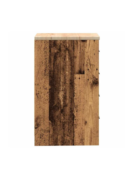 Ντουλάπι Σαλονιού από Μασίφ Ξύλο Καφέ 40x51x85cm