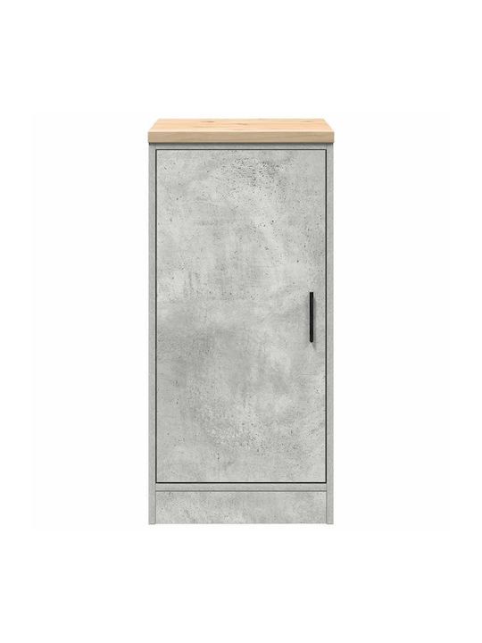 Living Room Display Cabinet Made of Solid Wood Gray 40x51x85cm