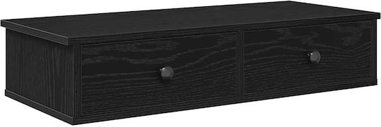 Raft Negru 80x34x17cm