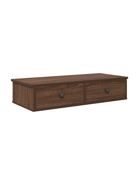 Shelf Wall Brown Oak 80x34x17cm