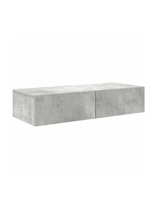 Regal Wand Concrete Grey 80x33x17cm