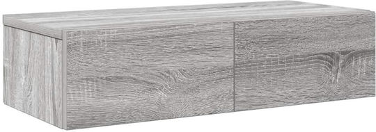 Grey Sonoma Wall Shelf 60x26.5x15 cm
