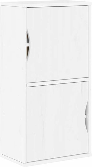 Living Room Display Cabinet Made of Solid Wood White 40x24x79cm Living Room Display Cabinet Made of Solid Wood White 40x24x79cm