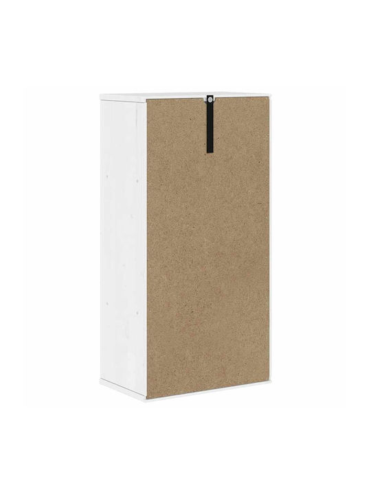 Ντουλάπι Σαλονιού από Μασίφ Ξύλο Λευκό 40x24x79cm