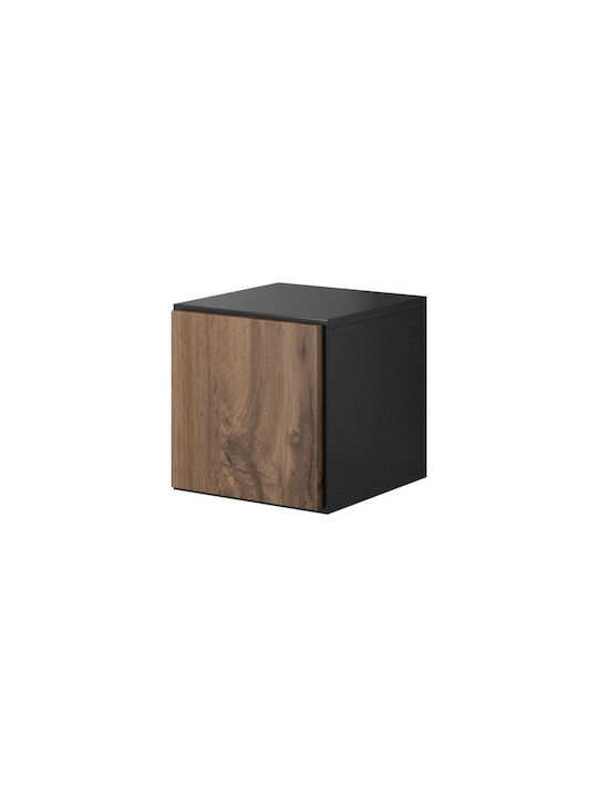 Roco R05 КреМАСТО Шкаф Витрини За Дневна От ПДЧ С Осветление Antracite/Wotan Oak 37x37x39см
