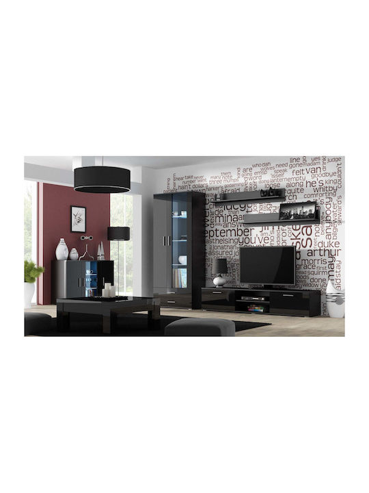 Стенни Рафтове Soho Черен Матиран 2 Брой 125x20x20см 125см