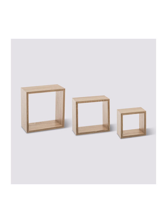 Wandregale Beige (3Stücke) 25x9x25cm