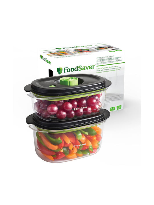 FoodSaver Σετ Δοχεία Φαγητού Πλαστικά Διάφανα 2τμχ