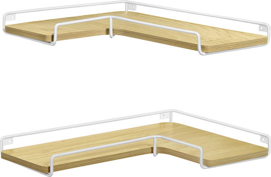 Corner Shelves Wall 2pcs Rustic Brown / Black Corner Shelves Wall 2pcs Rustic Brown / Black