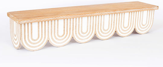 Raft Natural Culoare Cu Alb 60x13x12cm