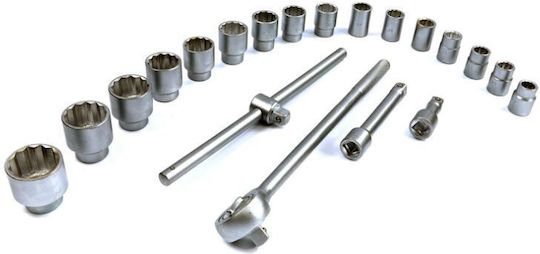 HBM Machines Ratschen- & Steckschlüssel-Sets 20Stück