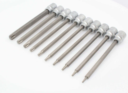 Torx Bit Socket Set 3/8 T10-t55 Length 140mm