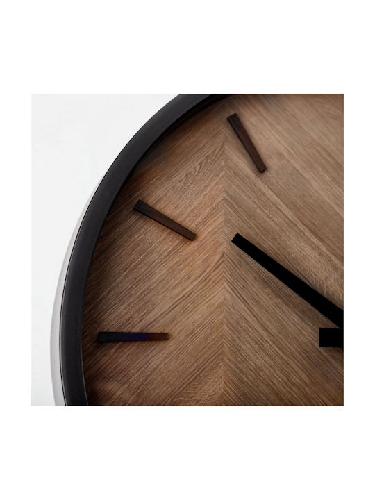 Platinet Wanduhr Schwarz Ø30cm
