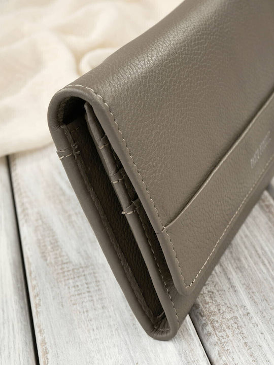 Groß Leder Damen Geldbörse Klassisch mit RFID Gray