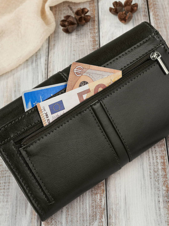 Groß Leder Damen Geldbörse Klassisch mit RFID Grün