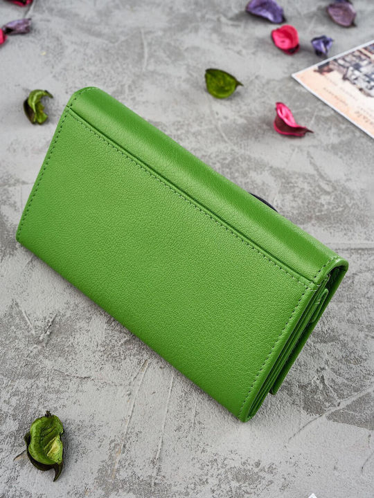 Leather Women's Wallet Classic with RFID Green