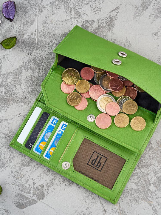 Leather Women's Wallet Classic with RFID Green