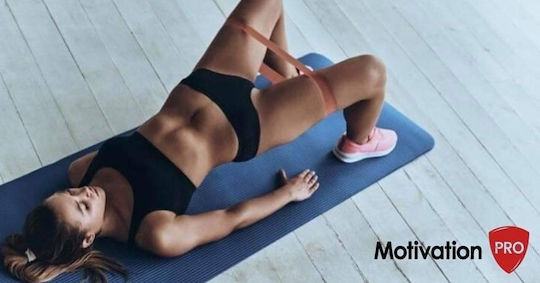 MotivationPro Exercise Mat Blue with Carry Strap (183x61x1cm)