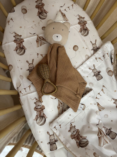 Velvet White Baby Cloth Nani Brown