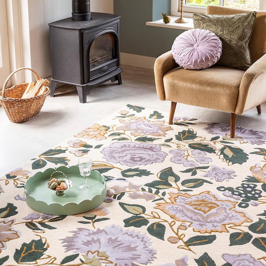 Laura Ashley Wendling Floral Lucrat manual Covor Rectangular Din lână Violet