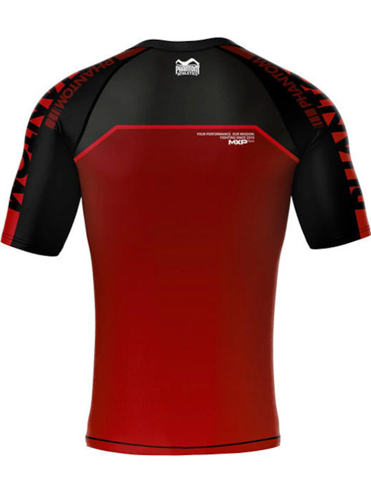 Phantom Ανδρική Κοντομάνικη Μπλούζα PH-2724-RD για Jiu-Jitsu Κόκκινη