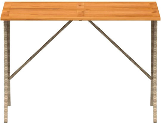 Masă Exterior Bej 105x75x72cm