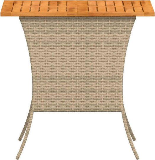 Masă Exterior Bej 105x75x72cm