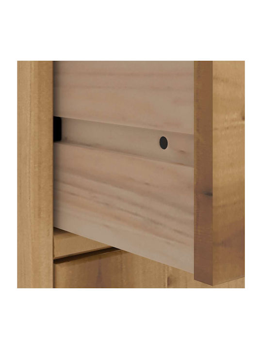 Sideboard made of Solid Wood with Drawers Coffee 40x24x79cm