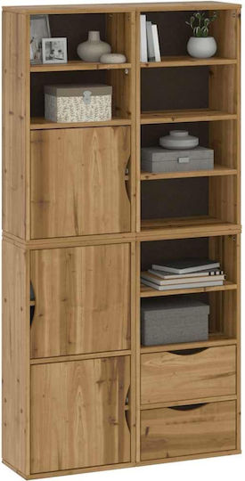 Μπουφές από Μασίφ Ξύλο με Συρτάρια Καφέ 40x24x79cm