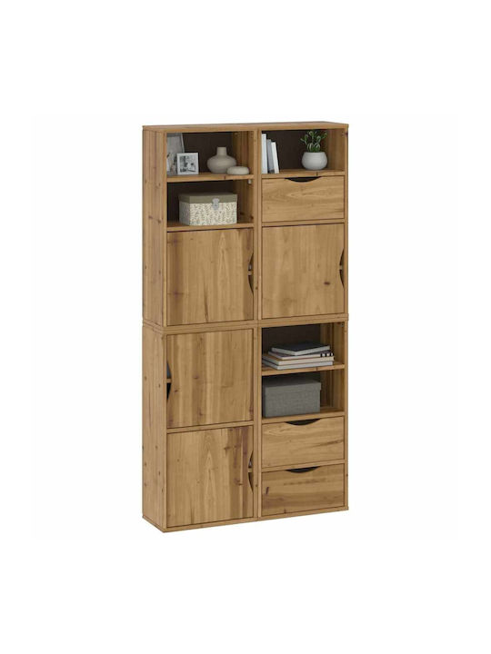 Sideboard made of Solid Wood with Drawers Coffee 40x24x79cm