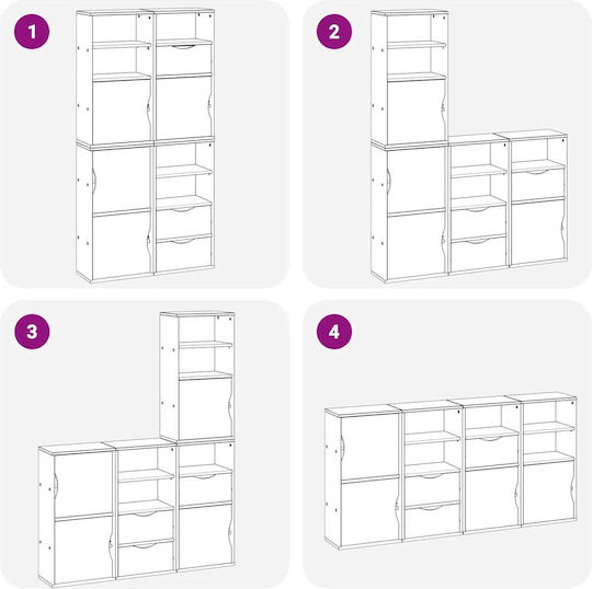 Μπουφές mit Schubladen White 40x24x79cm
