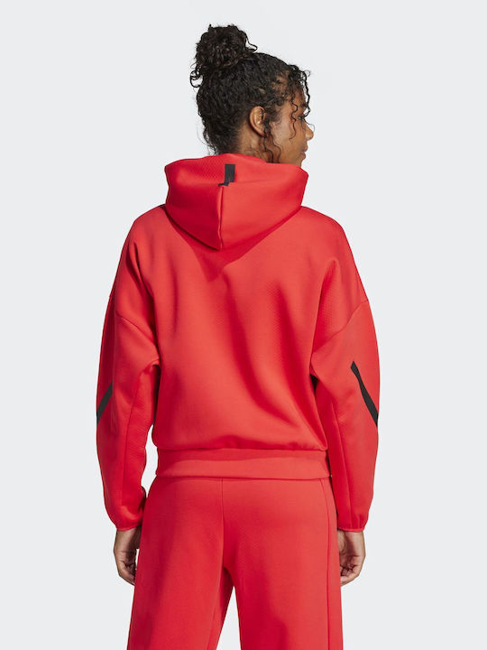 ♡n.h♡ adidas Z.N.E. Jachetă hanorac pentru femei Cu glugă Roșu JC9310