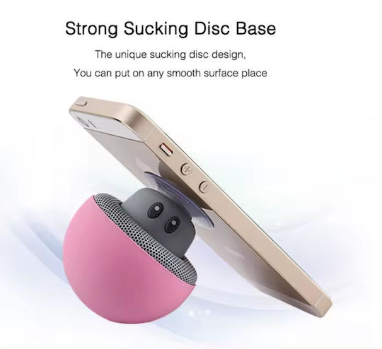 Mushroom shaped Ηχείο Bluetooth 3W με Διάρκεια Μπαταρίας έως 2.5 ώρες Ροζ