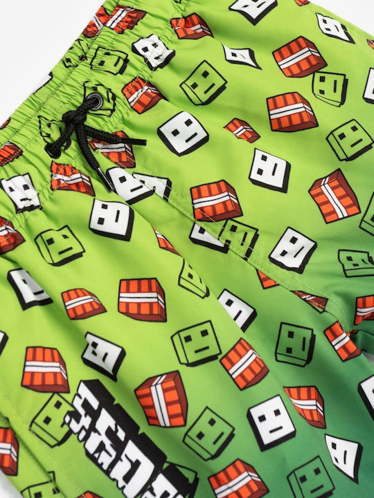 Funky Kids Swimwear Swim Shorts Green Gradient