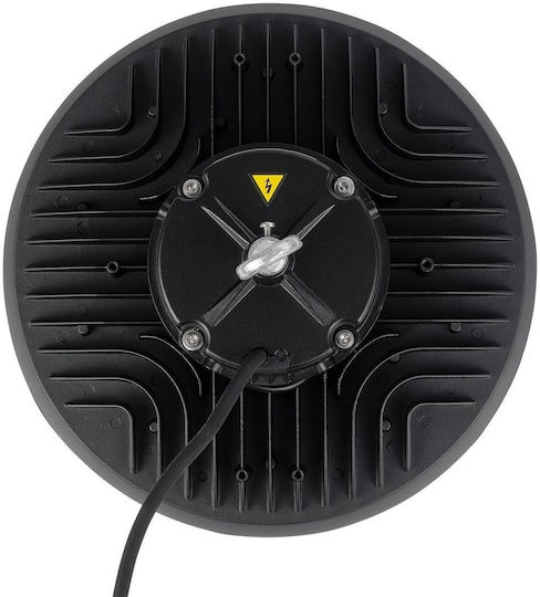 GloboStar Commercial Bell Light 200W Cool White 30000lm with Built-in LED Black Ø30xH16cm