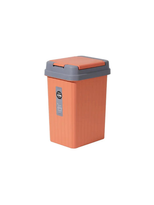 Coș de Gunoi Plastic Portocaliu 10lt 1buc