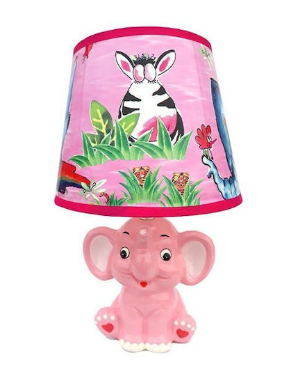 La Belle Maison Kinder Tischlampe Beistelltischlampe Rosa 20x20x32cm D1754