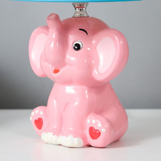 La Belle Maison Kinder Tischlampe Beistelltischlampe Rosa 20x20x32cm D1754