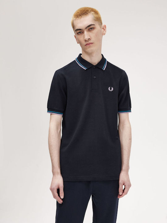 Fred Perry Shirt Polo Blouse Navy, Cyber Blue, Ultra Violet