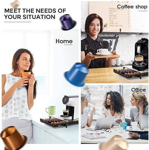 Sertar de stocare din sticlă Xirui pentru 60 de capsule Nespresso 31x41x6.8cm