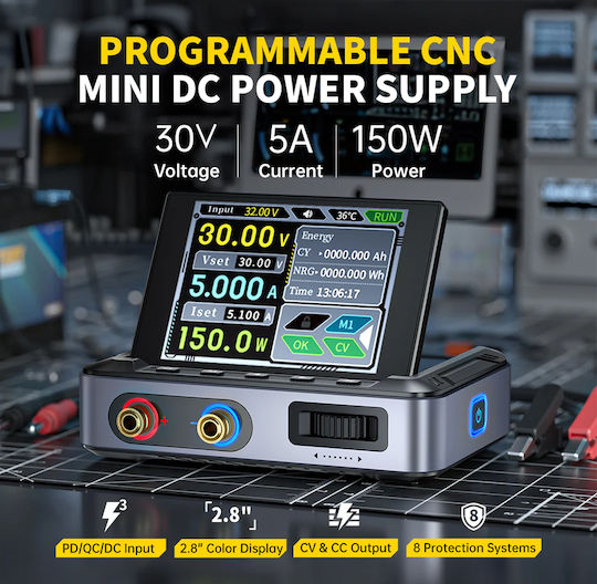 Fnirsi Laboratory Power Supply with 1 Channel 5V 5A and Maximum Power 150W FNR-DPS-150