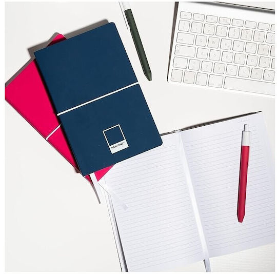 Pantone Notebook with Pen Holder Pink