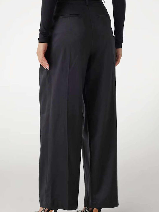 Guess Women's High-waisted Fabric Trousers Jet Black