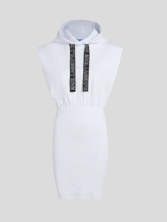 Karl Lagerfeld Dress with Hood White