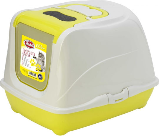 Pet Nova Τουαλέτα Γάτας Κλειστή Κίτρινη Μ57.8 x Π43.9 x Υ41.5cm