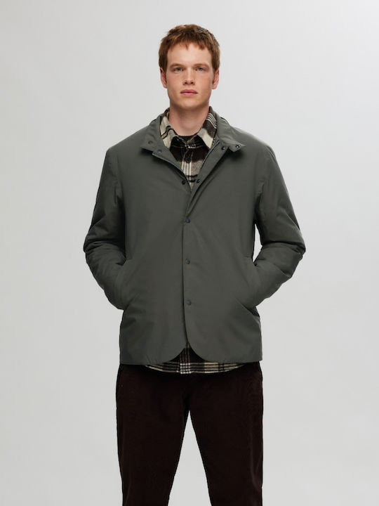 Winter Jacke Winddicht Olive