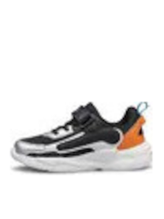 Memory Twink Kids Sports Shoes Running with Hoop & Loop Closure Black