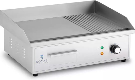 Royal Catering Ηλεκτρικό Πλατώ Ψησίματος 54.8x35x 3kW με Ραβδωτή Πλάκα